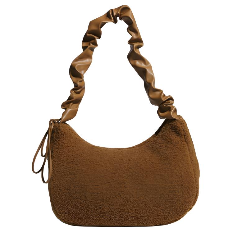 Adidas Originals Trefoil Logo Classic Polyester Shoulder Bag Women Shoulder Bag Brown KT0858