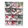 12 Pcs Clear Christmas Ball Ornaments 2.36" Shatterproof Plastic Hanging Xmas Tree Baubles Set with Stuffed Decorations for Holiday Party Home Decor
