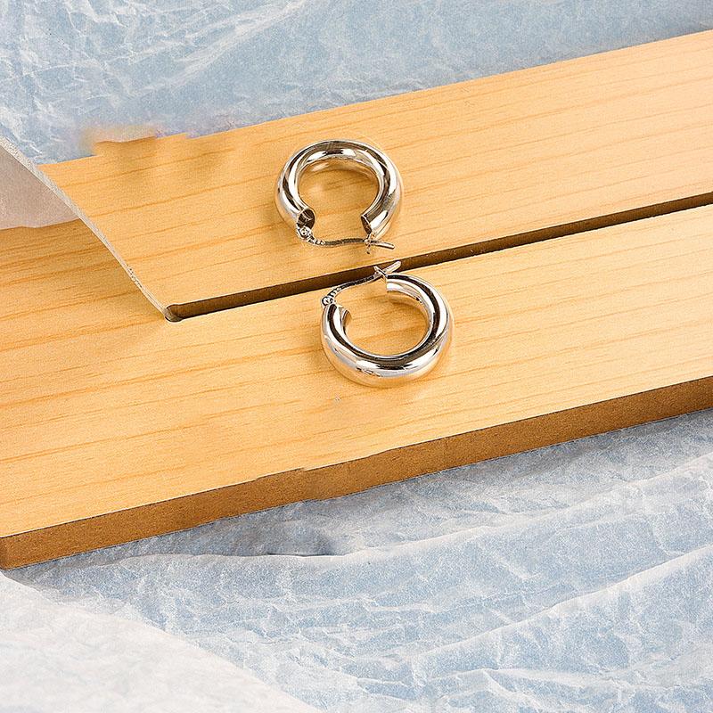 Korean New Classic Gold Color Plated Metal Hoop Earrings For Women Fashion Jewelry Temperament Girls Daily Wear Earrings