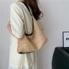Retro Woven Tote Bag For Women Large Capacity Beach Shoulder Handbag With Magnet Closure