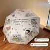 Crayon Shin-Chan Umbrella, Fully Automatic Sun Protection and Anti-Uv Sunshade Umbrella for Women, Dual-Use Umbrella for Both Sunny and Rainy Days
