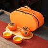 Persimmon Fortune Ceramic Travel Tea Set
