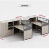Double Staff Workstation Desk with Privacy Screen