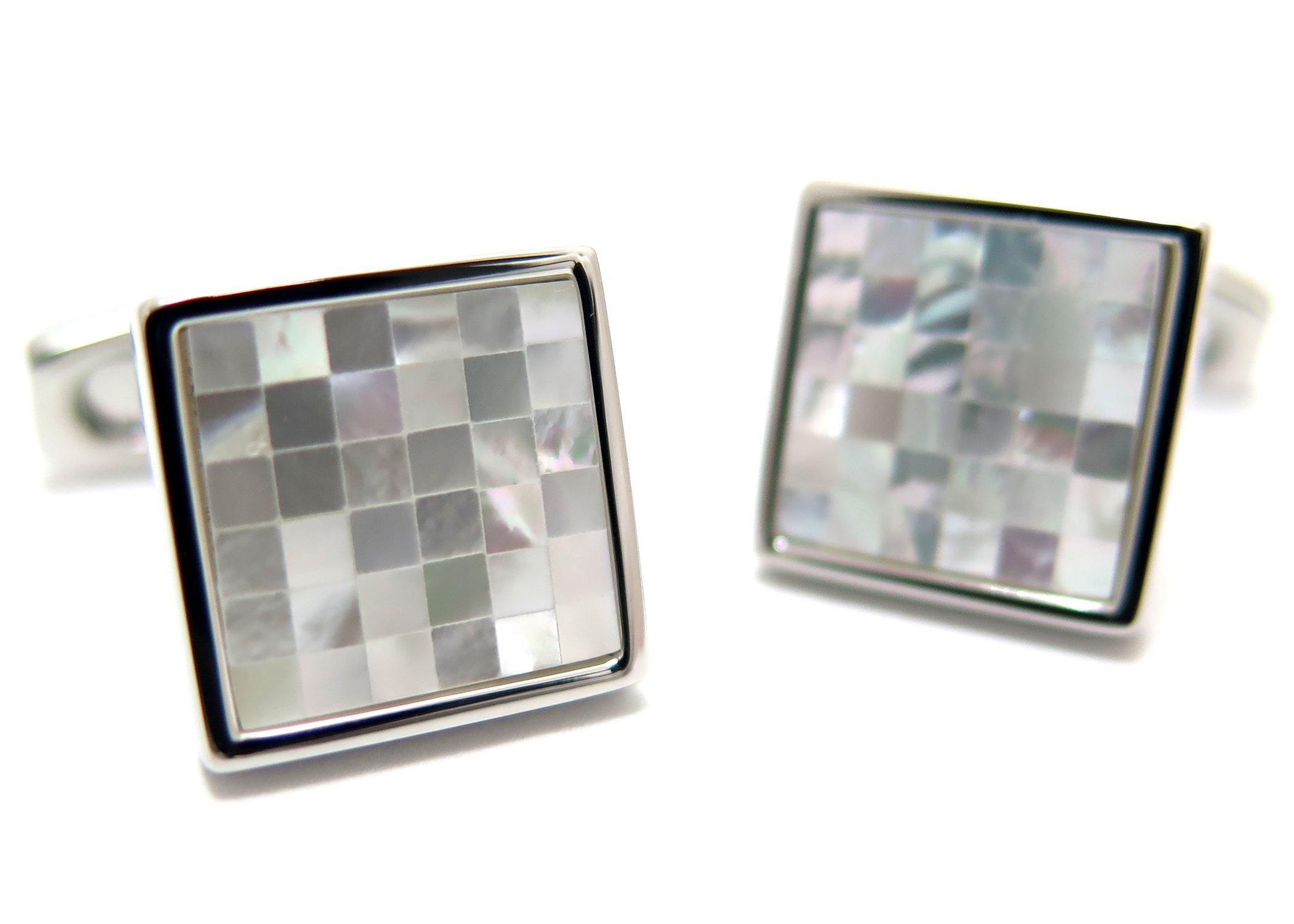 

Запонки SIMON CARTER Small Square Checker (Белый жемчуг) (Запонки/Запонки)