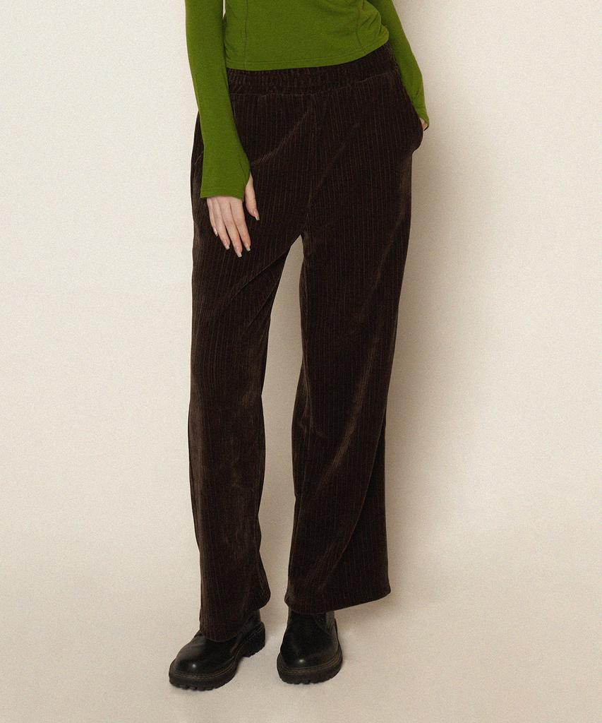 BONATSPALETTE Bp Velour Corduroy Wide Pants_Brown