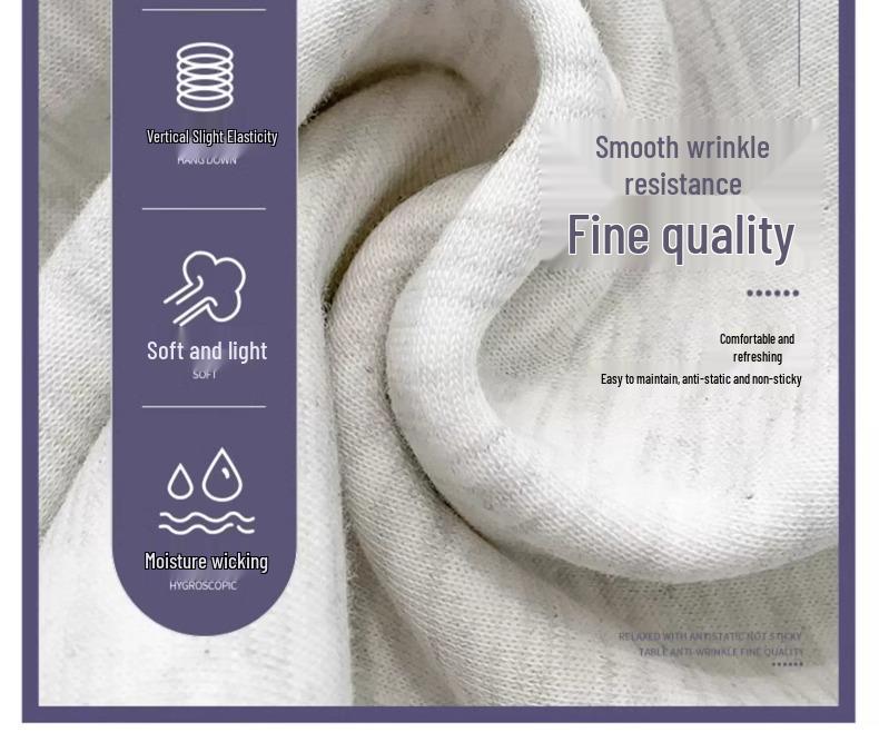 2025 Petite High-Waisted White & Gray Striped Wide-Leg Sweatpants - Autumn/Winter