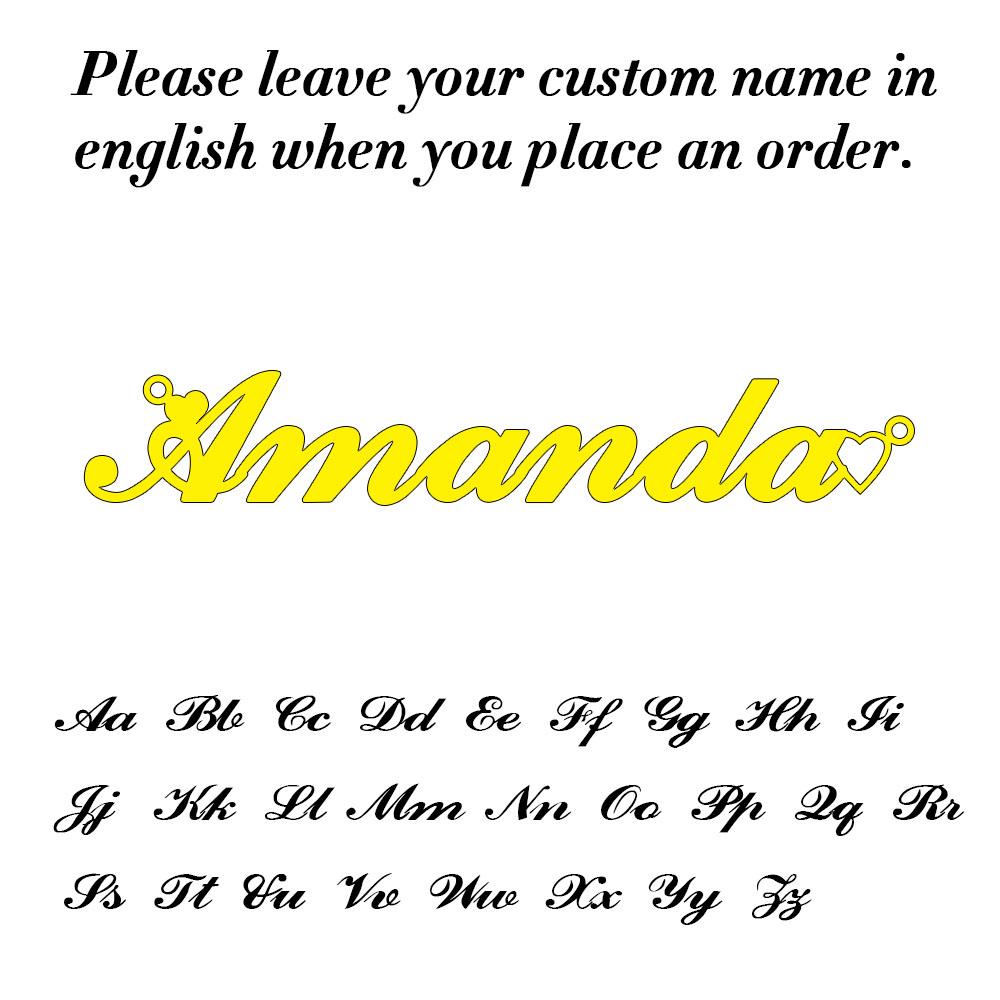 Custom Necklace for Women Personalised Cursive Letter Pendant Stainless Steel Jewelry Men Chain Choker Collar Personalizado