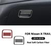 For Nissan X-TRAIL 2014-2018 Car Carbon Fiber Co-Pilot Storage Box Switch Handle Panel Frame Decoration Stickers Interior Parts