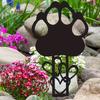 Sturdy Carbon Steel Pet Dog Grave Marker Silhouette Design Durable Waterproof Pet Memorial Stone Plaque Premium Quality