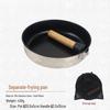 ZISIZ Stainless Steel Non-Stick Frying Pan with Detachable Handle