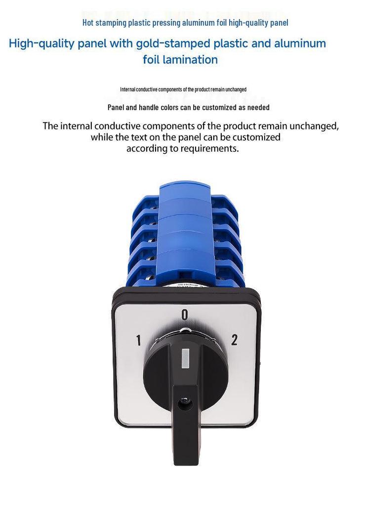 Zhuochao SZW26-63/D505.5 Three-Speed Five-Position 102 Panel Switch