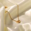 Yori High Quality Double Circle Pendant Necklace Gold Color Romantic Charm Textured Jewelry for Women Anniversary Gift