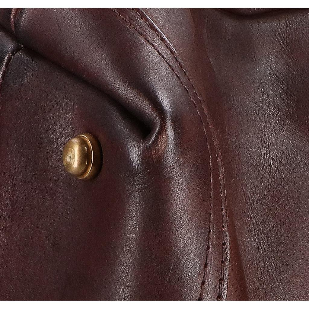 BASCO LEATHER NELSON 2WAY BAG 2WAYShoulder Tote Bag BrownUsed