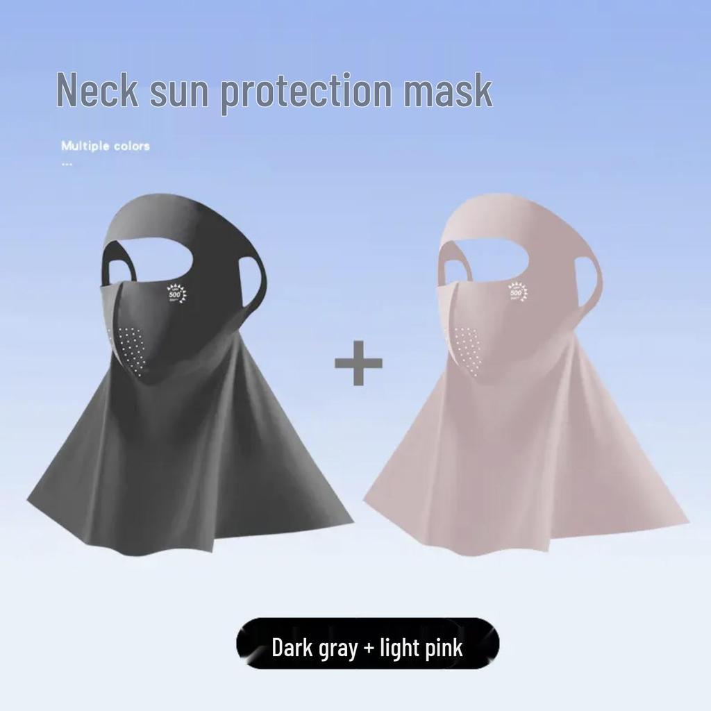Women's Full Face UV Protection Ice Silk Mask for Summer Cycling