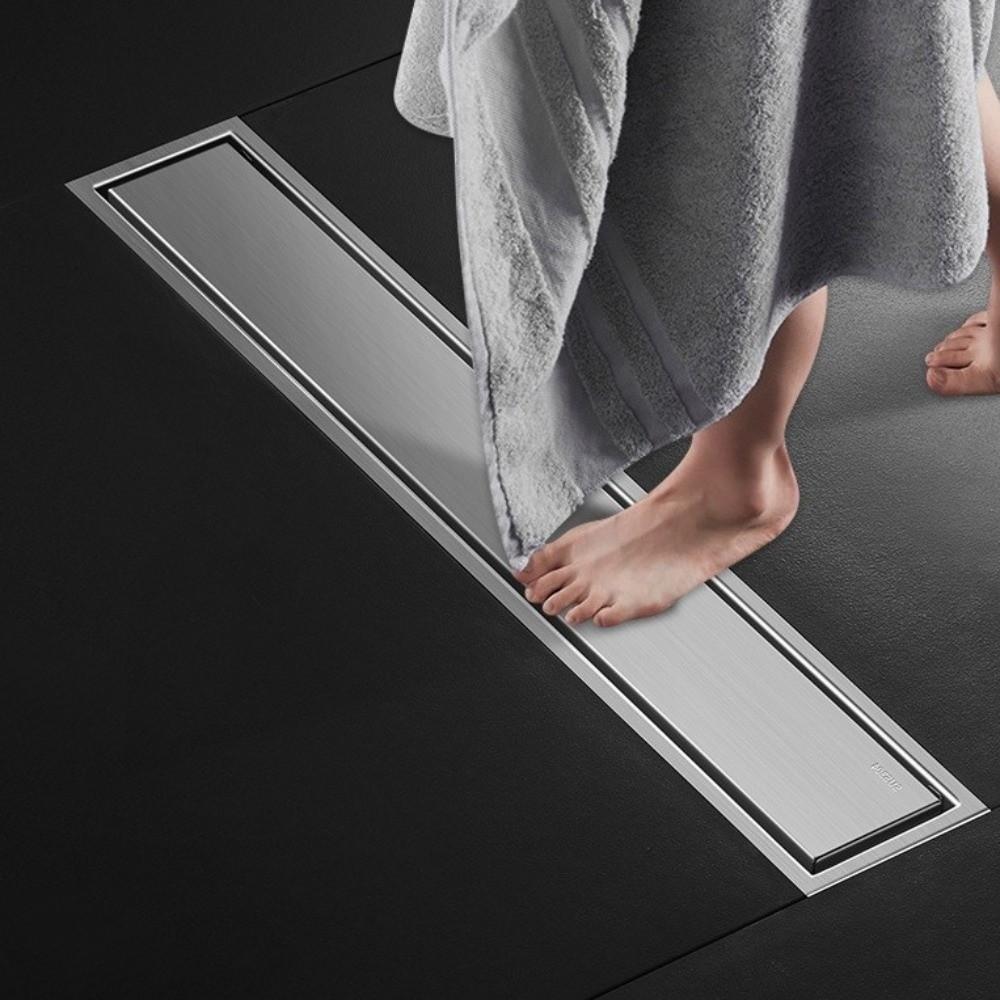304 Stainless Steel Rectangular Floor Drain Removable Cover Deodorant Drainage  Shower
