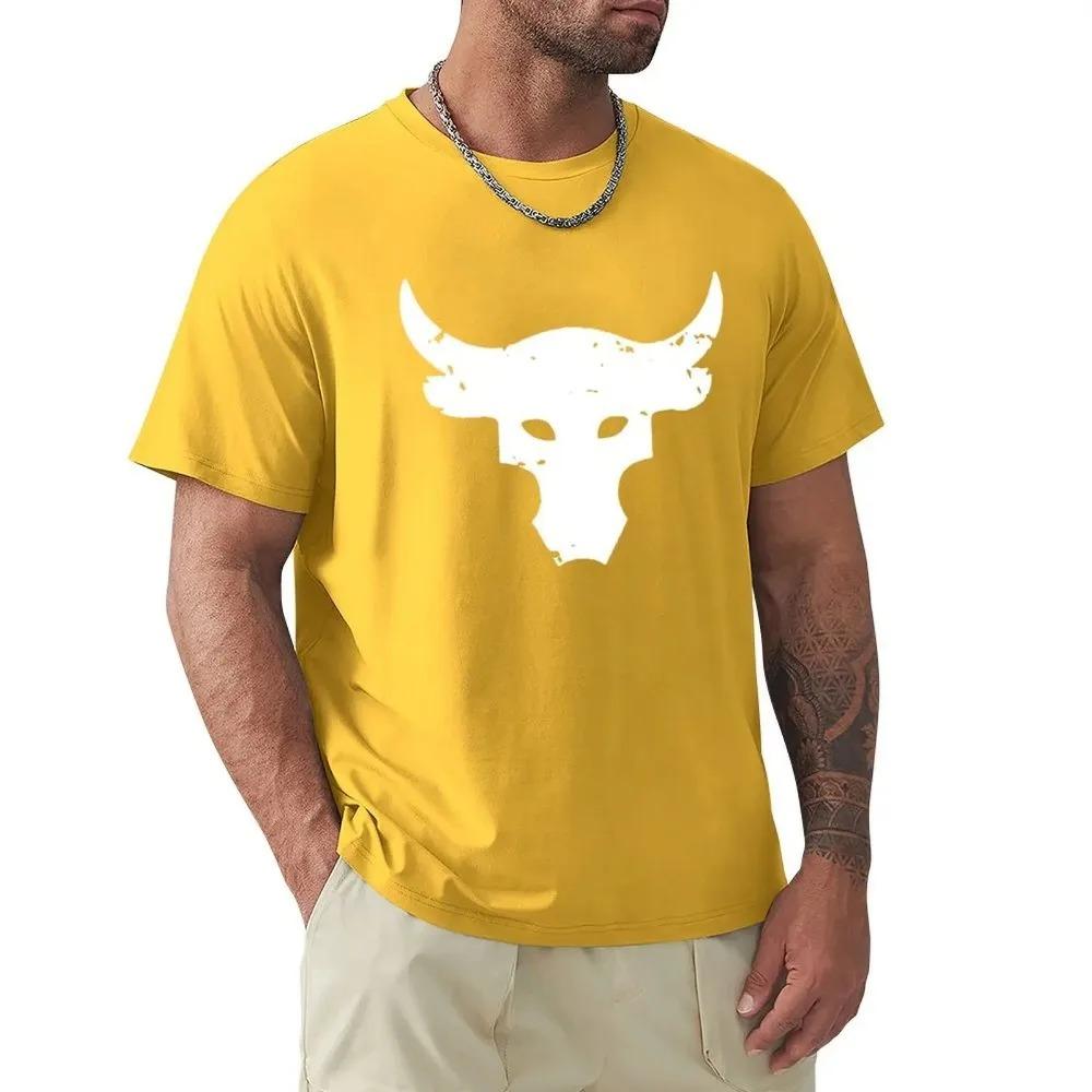 Dwayne Johnson Brahma Bull Tattoo Black T Shirt Cartoon T Shirt Men Unisex New Fashion Tshirt Funny Tops