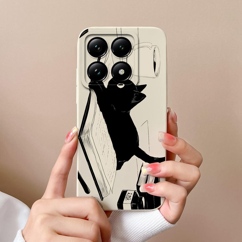 Weiche neue Hüllen für Xiaomi 14T 15 Pro Capa Hübsche Wolkenblumen Stilvoller Schutz aus flüssigem Silikon Langlebiger Anti-Tropfen für Xiaomi Shell Back Covers