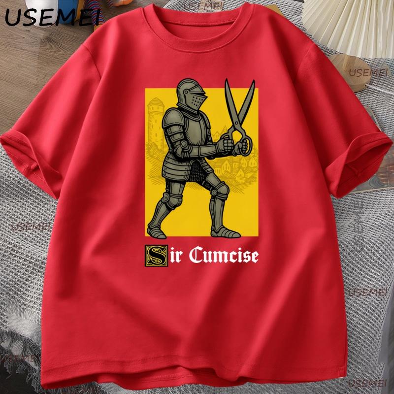 Funny Knight Meme T Shirt Edgy Dark Humor T-shirt for Men Women Vintage Cotton Short Sleeve Tshirt Men's Clothes Loose Tees