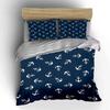 White anchors on navy. Bedding sets Duvet cover sets Duvet covers Pillowcases(1 * Duvet Cover 2 * Pillowcases without duvet insert)