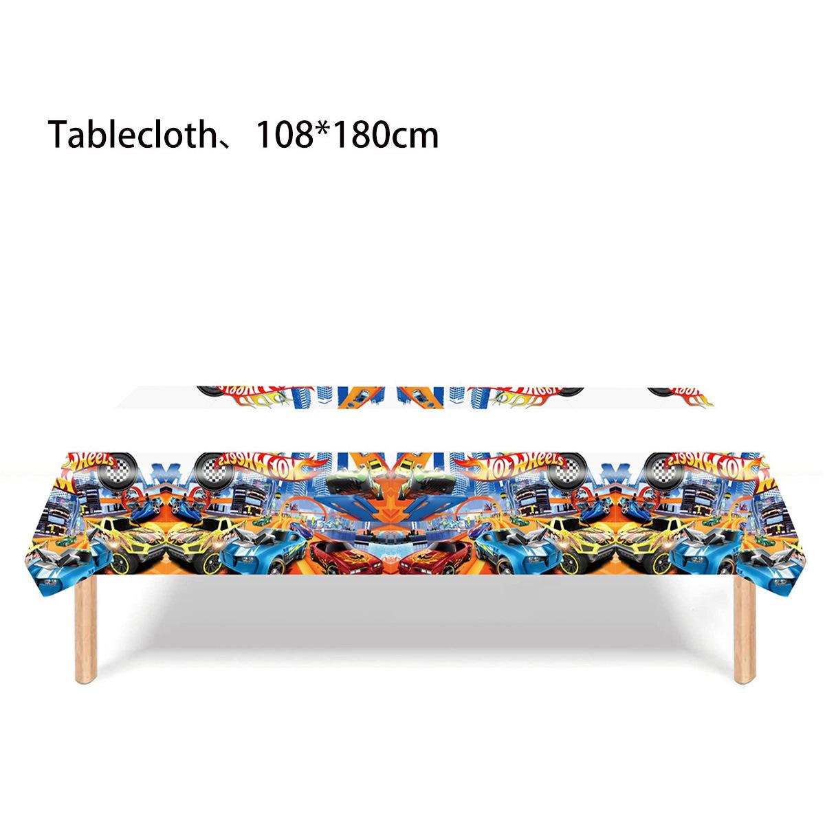 

Набір для тематичної вечірки з Днем народження Hot Wheels: Декорація скатертини прапорцями