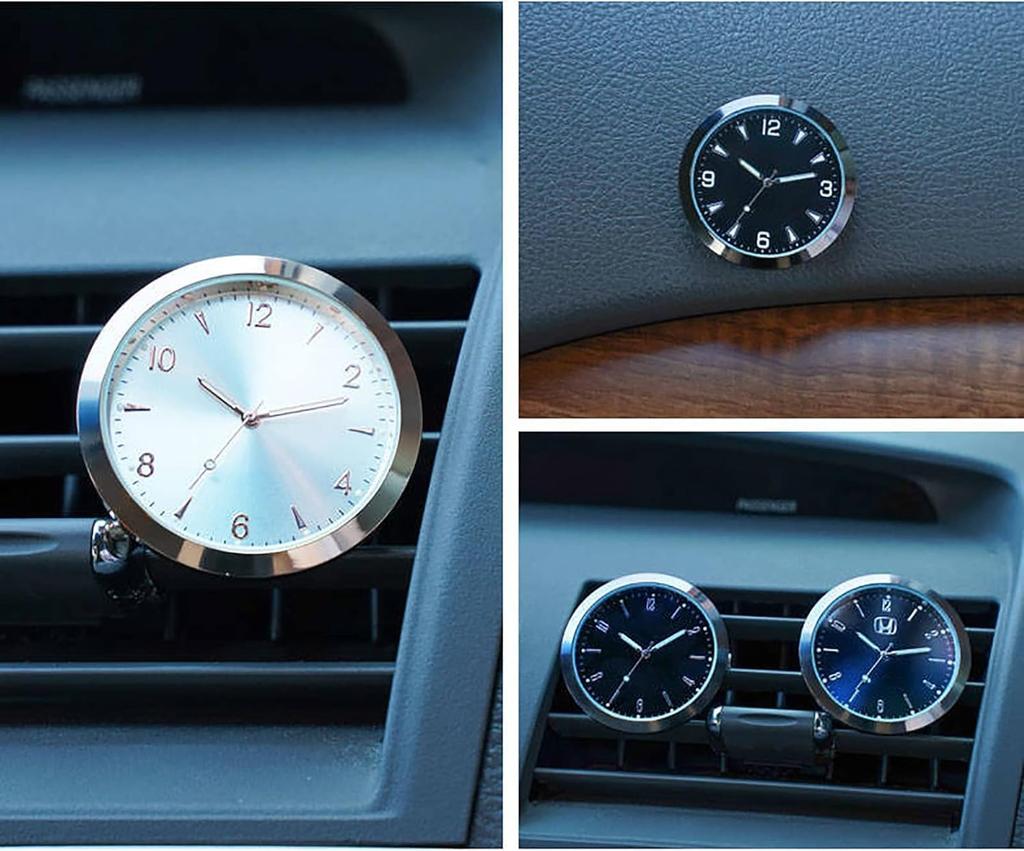 Joxoilso Multifunctional Fluorescent Car Dashboard Clock Car Mini Auto Clock Car Clock Refit Interior