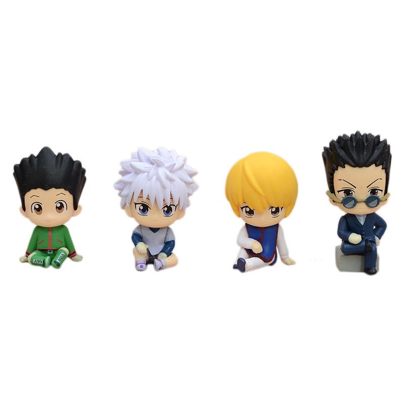 8Pcs Anime Hunter x Hunter GON FREECSS Anime Figure Killua Zoldyck Action Figure Kurapika Figurine Adult Model Doll Toys