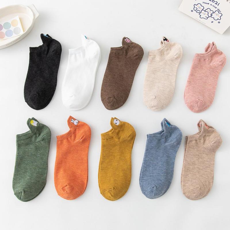 

10 пар забавных носков милые вещи набор корейский стиль женские каваи животное кошка свинья носки до щиколотки с низкой посадкой упаковка бесплатная доставка One Size