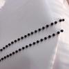 1meter 3-8mm Black Imitation Pearl Beaded Chain DIY Copper Necklace Chains Accessories for Jewelry Making Components Handmade