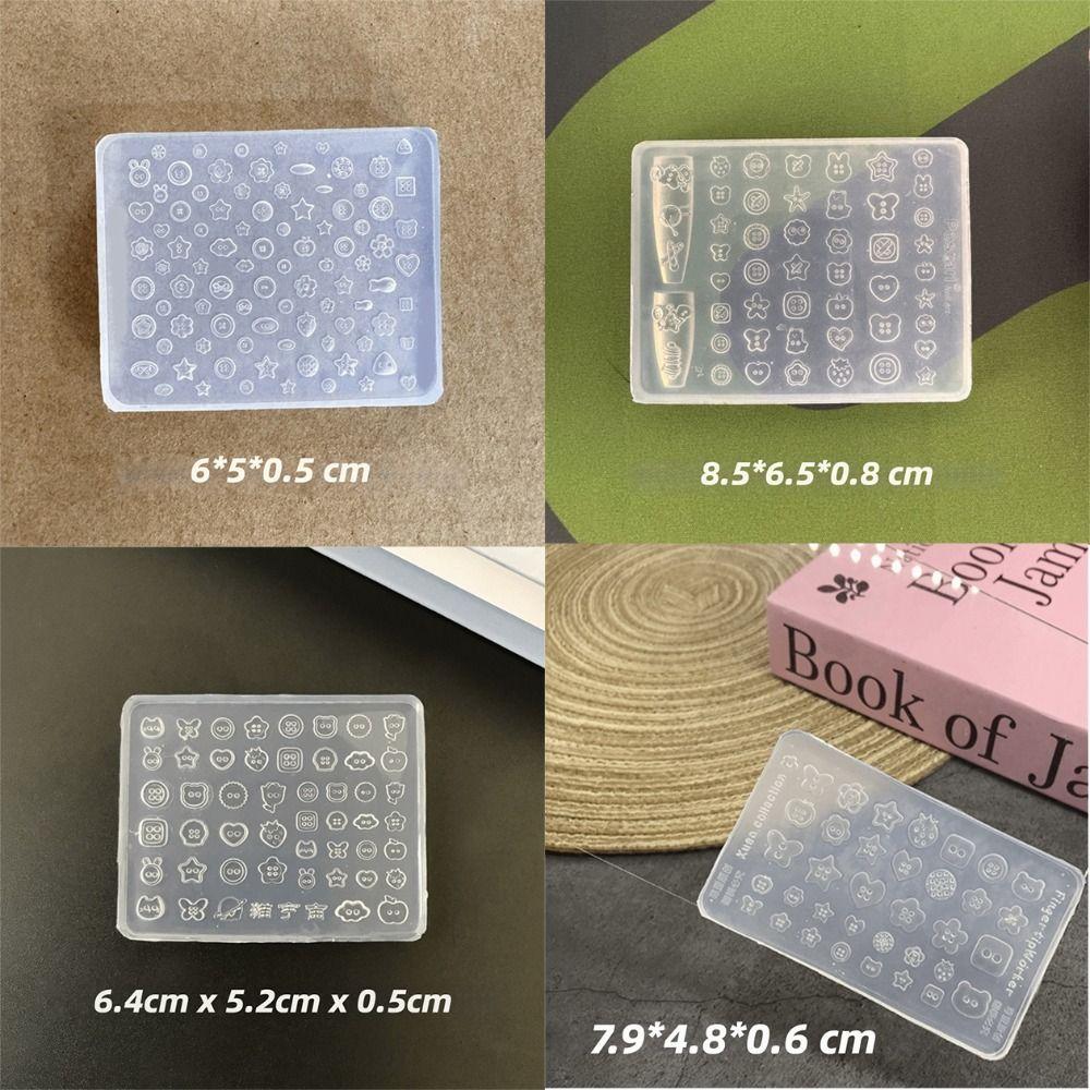Flexible Nail Charm Mold Silicone Nail Art Template Cute Manicure Mold  Nail Salon Use