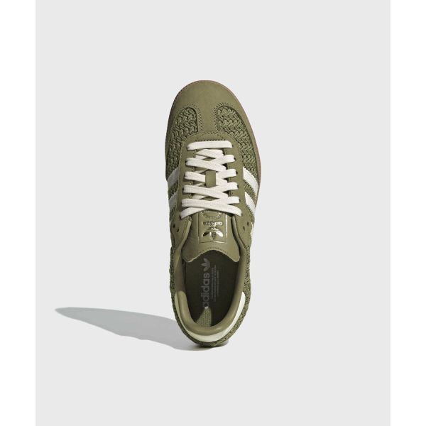 adidas Samba OG Örgü Paket - Orbit Yeşili Kadın Spor Ayakkabı Krem-Beyaz Sakız-3 JR9447