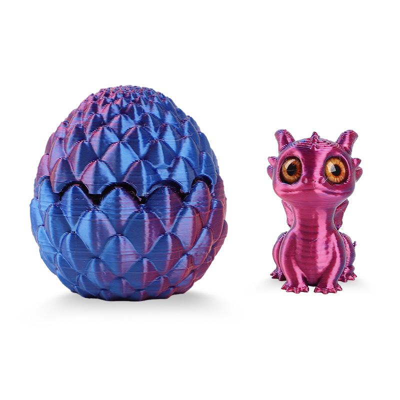 3D Printing Dragon Eggs with Mini Dragon Statue Ornaments for Kids Birthday Party Favors Goodie Pinata Filler Christmas Toy Gift
