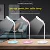 Lâmpada de mesa led usb proteção para os olhos candeeiros de mesa toque ajustável crianças quarto cabeceira dobrável dormitório leitura luzes da noite