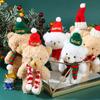 Capybara Christmas Keychain Cute Red Scarf Bear Doll Keyring Hanging Mobile Phones Bag Pendant Christmas Party Small Gifts Decor