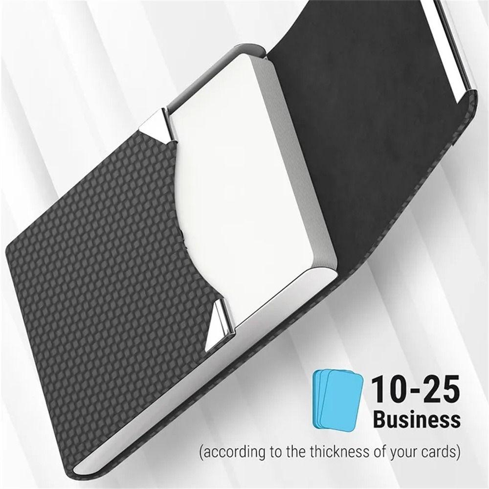 Slim Pocket Business Card Case PU Leather ID Case Card Box Name Card Holder  Office Supplies