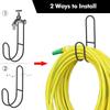 1pc Garden Hose Bracket Black Garden Hose Hanging Storage Rack Wall Mounted Water Pipe Hook Gardening Accessories