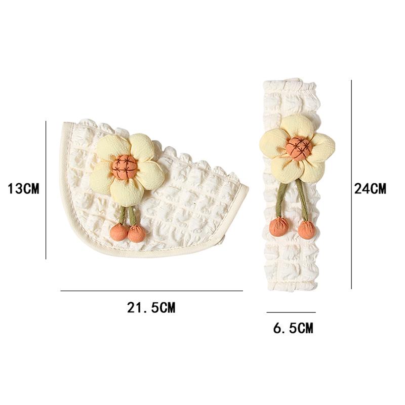 2PCS Cute Cartoon Bow Cloud Car Seat Belt Cover For Children Auto Seatbelt Adjuster Cases Shoulder Pad Protector Car Accessories
