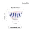 Ru Han Japanese Style 4.5-inch Underglaze Ceramic Rice Bowl Set