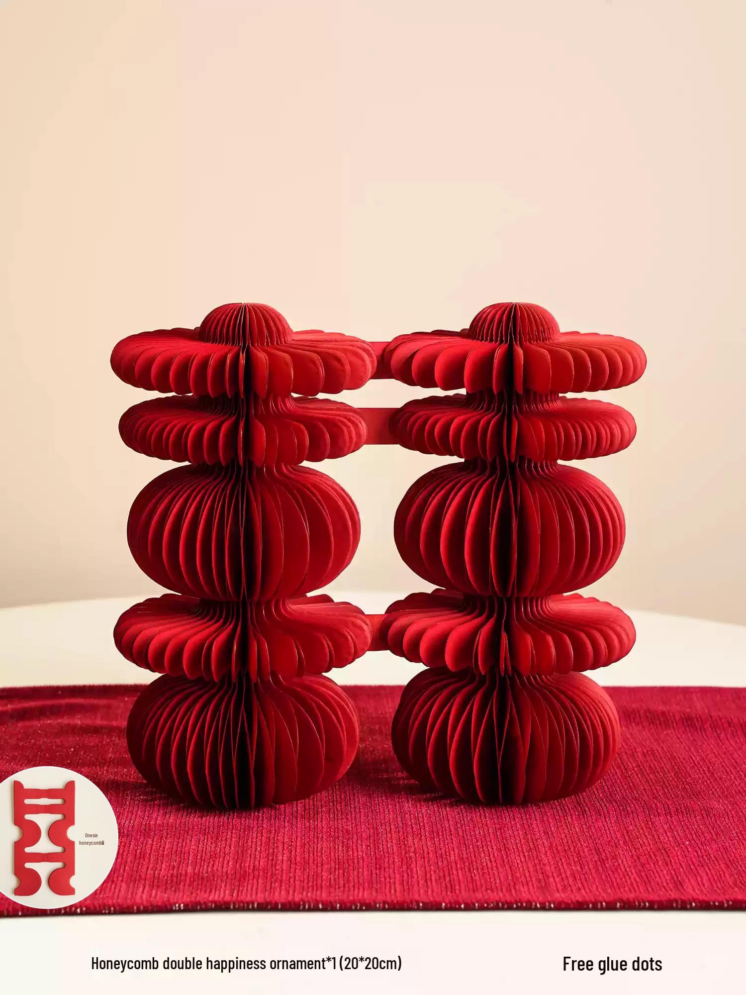 Свадебная Ваза Двойное Счастье 3D Набор Украшений – Декор для Помолвки и Гостиной