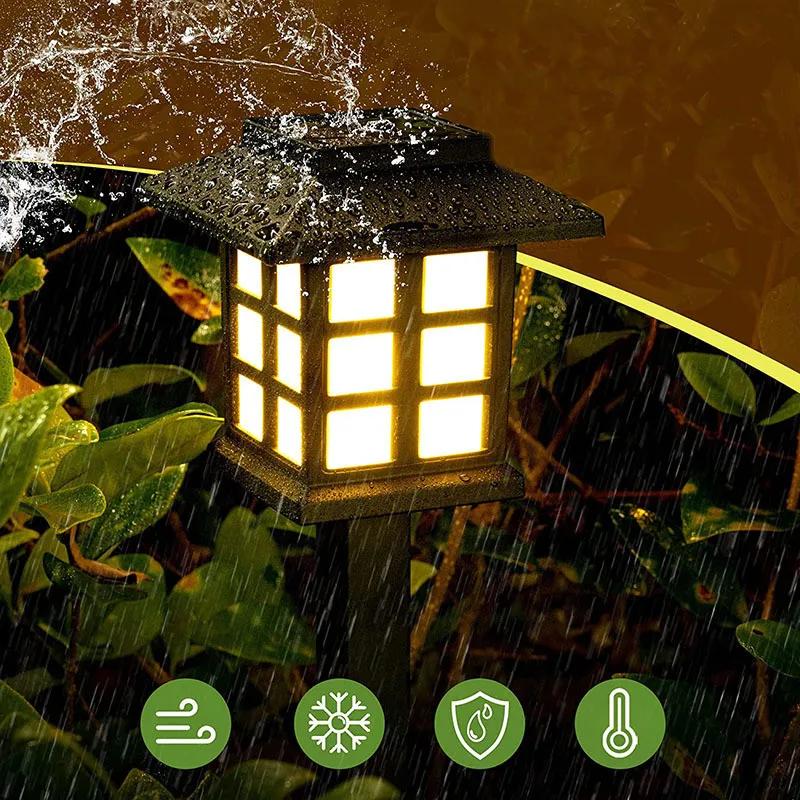 2 Pack Solar Pathway Lights, Outdoor Solar Lamp Waterproof Landscape Lighting for Garden,Yard,Patio,Walkway,Driveway Decor