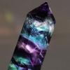 Elegant Natural Fluorite Quartz Crystal Stone Healing Amethyst Hexagonal Wand Point For Wellness And Balance