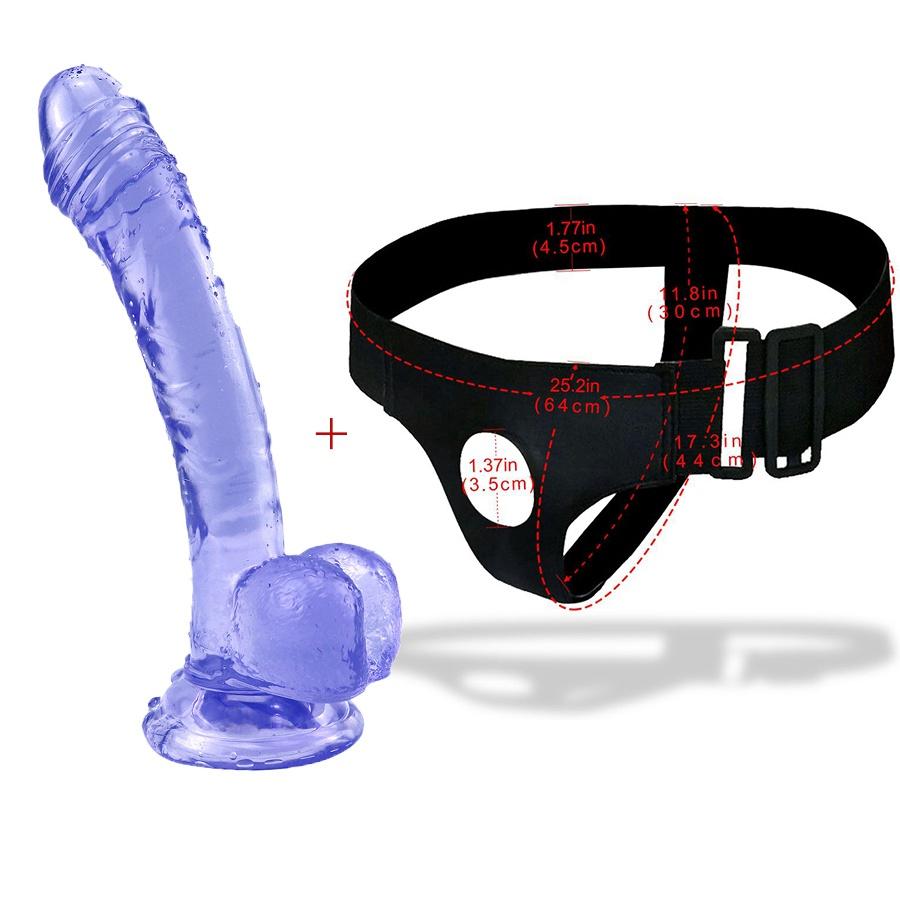 Strap-On Adjustable Dildo for Anal Strapon Toys for Adults Realistic Penis Sex Toys Soft Sex Shop for Lesbian Couples