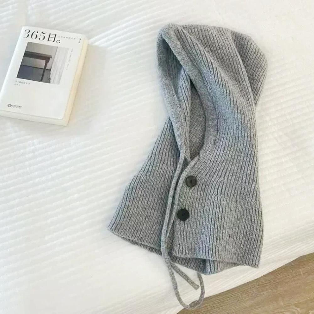 Hot Sale New Fashion Women Winter Balaclava Cap Hooded Neck Warmer Windproof Knit Hat Outdoor Travel Winter Hat Caps