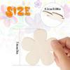100pcs 3 Inch Unfinished Wooden Flower Cutouts Wooden Discs Crafts Blank Flower Shape Ornaments Embellishments Slices for DIY Projects Decoration