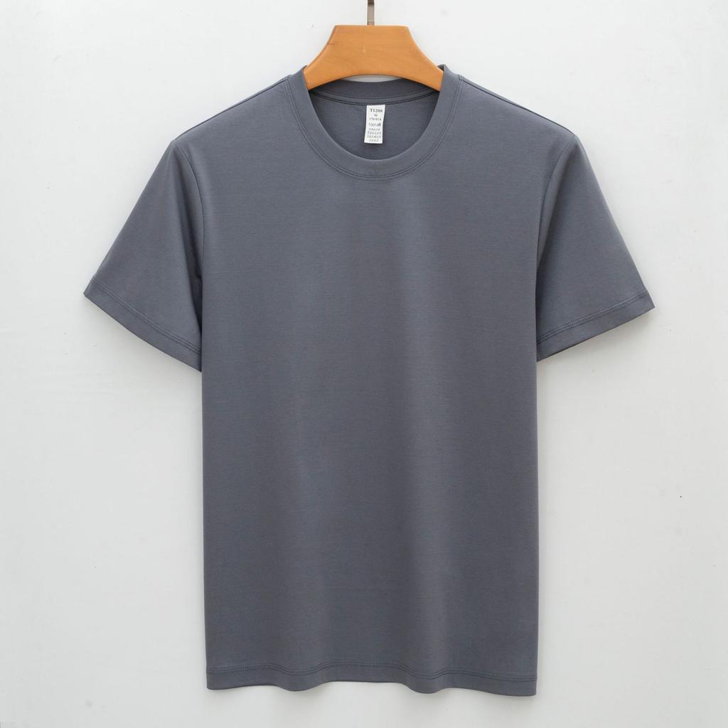 80s Double-sided Mercerized Cotton T-shirt Lightweight Tech Summer White Half-sleeve Premium Youth Pure Cotton Short-sleeve T-shirt for Men