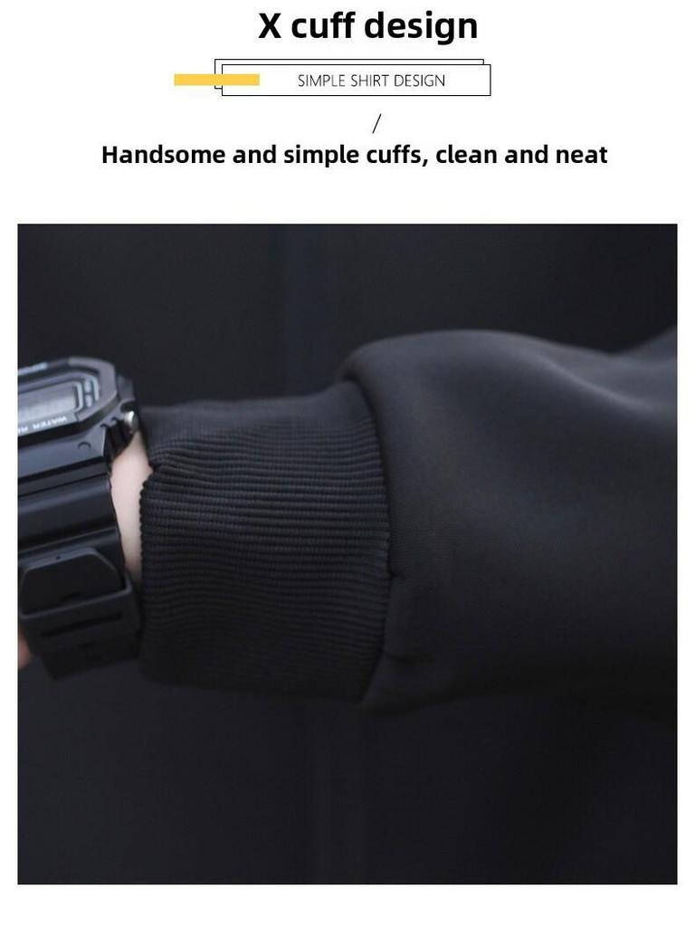 2022 Unisex Stand-Up Collar Baseball Jacket - Casual Three-Bar Design for Students