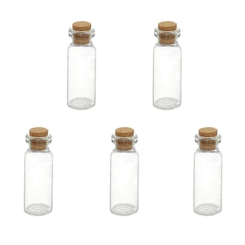 

5/10 шт 1 мл Мини маленькие крошечные прозрачные пробковые пробки стеклянные бутылки украшения хрустальные бутылки банки для свечей стеклянные бутылки 5Pcs