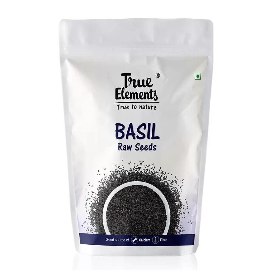Basilikumsamen (250 g), Rohe Basilikumsamen, wahre Elemente