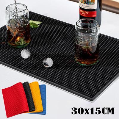 PVC Bar Mat Kaymaz Kafe Bar Matları Ev Bardak Matı Su Geçirmez Isıya Dayanıklı Dayanıklı Drenaj Bar Servis Dökülme Matı Ev Bar Kafe için