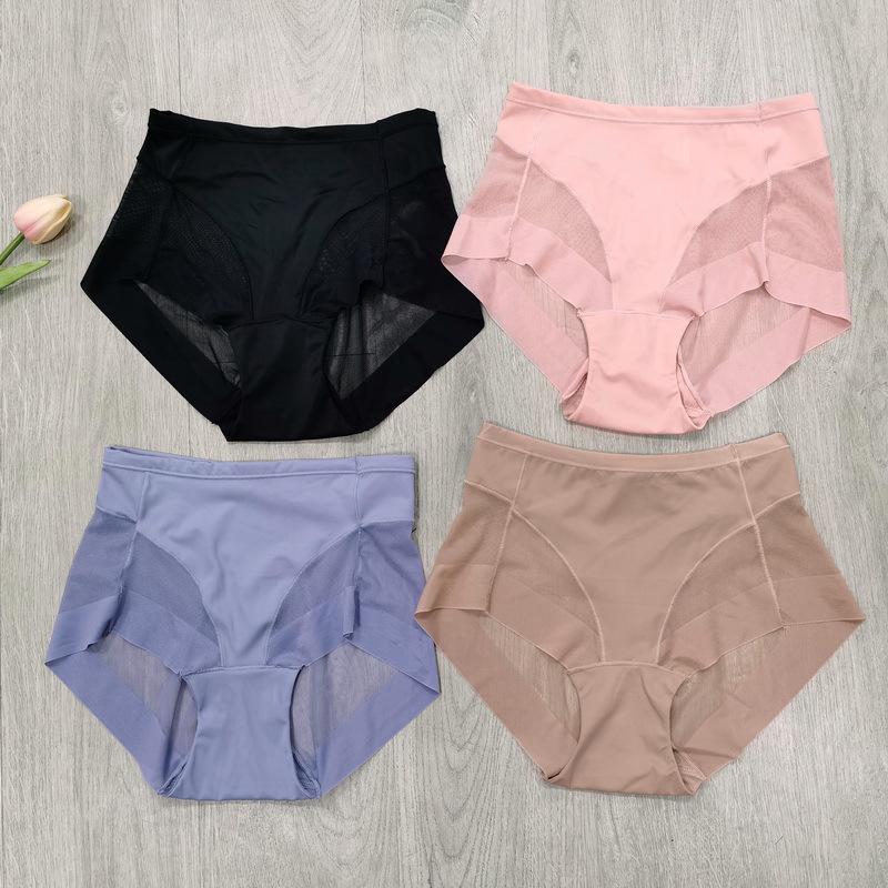 Transparent Butt-Lifting Mid-Waist Thongs: Breathable, Elastic, Comfortable, Plus-Size Women's Underwear