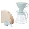 V60 Ceramic Dripper 02 Set, 1-4 Cups, White, XVDD-3012W, Size 02